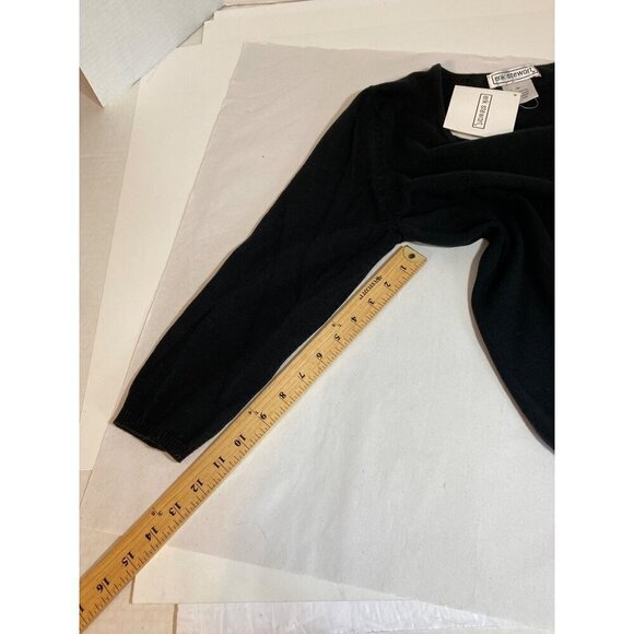 Erik Stewart Black Pull Over Sweater Braided Square Neckline Women’s Medium NWT - Picture 9 of 9
